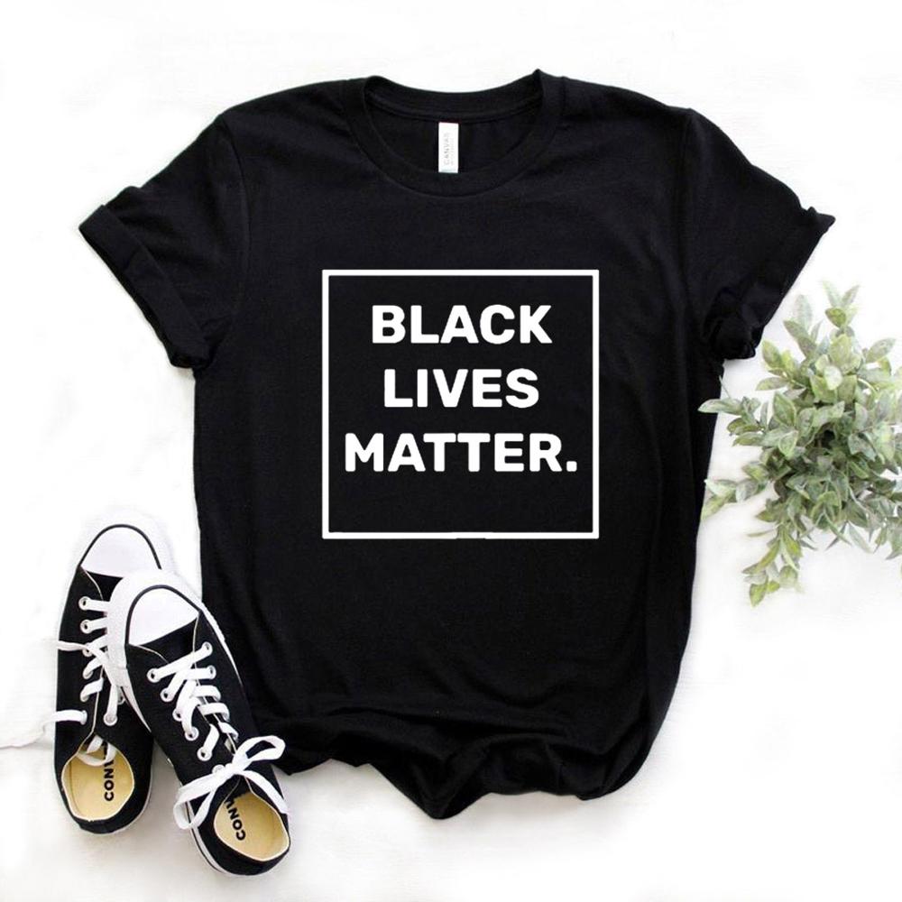 Black Lives Matter square Women Tshirts Cotton Casual Funny T Shirt